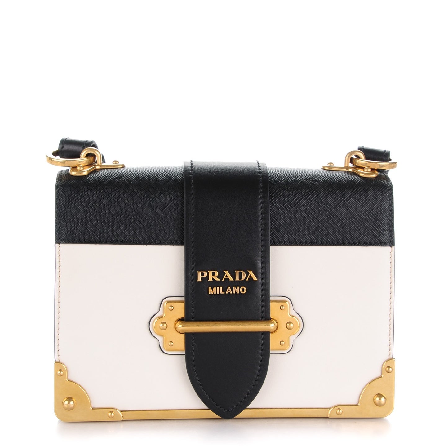 City Calf Saffiano Cahier Bag Talco Black