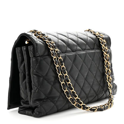 Chanel Calfskin Quilted Jumbo Soft Elegance Flap Black 3 of 12
