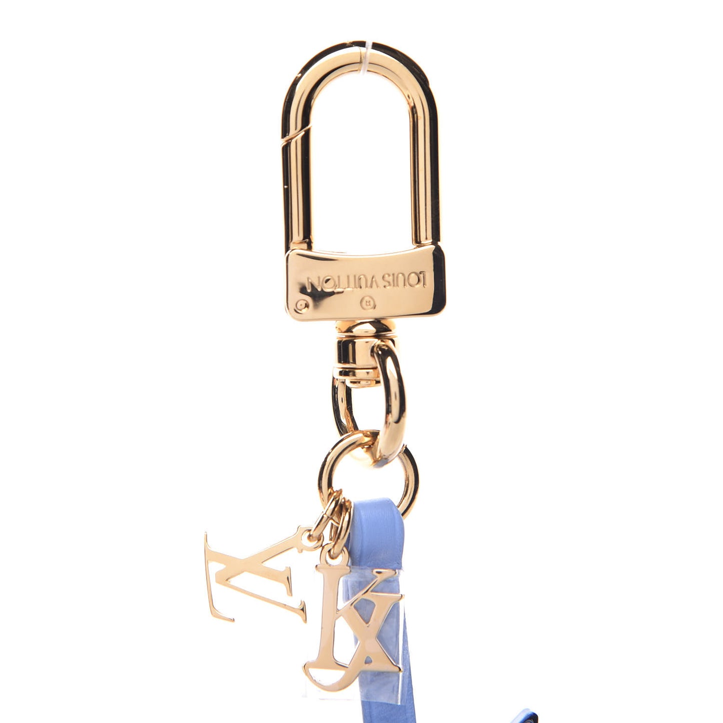 Calfskin Jeff Koons Masters LV Rabbit Bag Charm Key Ring Blue