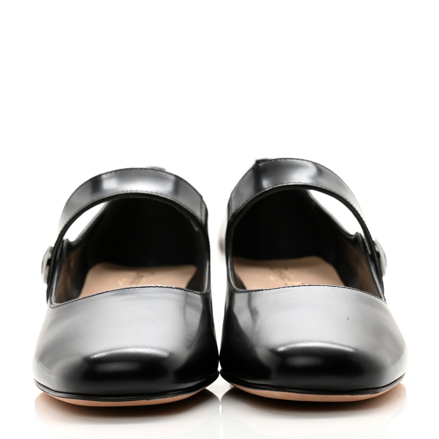 Brushed Calfskin Uniform 30mm Pumps 36 Black