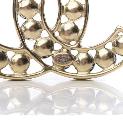 Chanel Pearl CC Brooch Black Gold 4 of 5