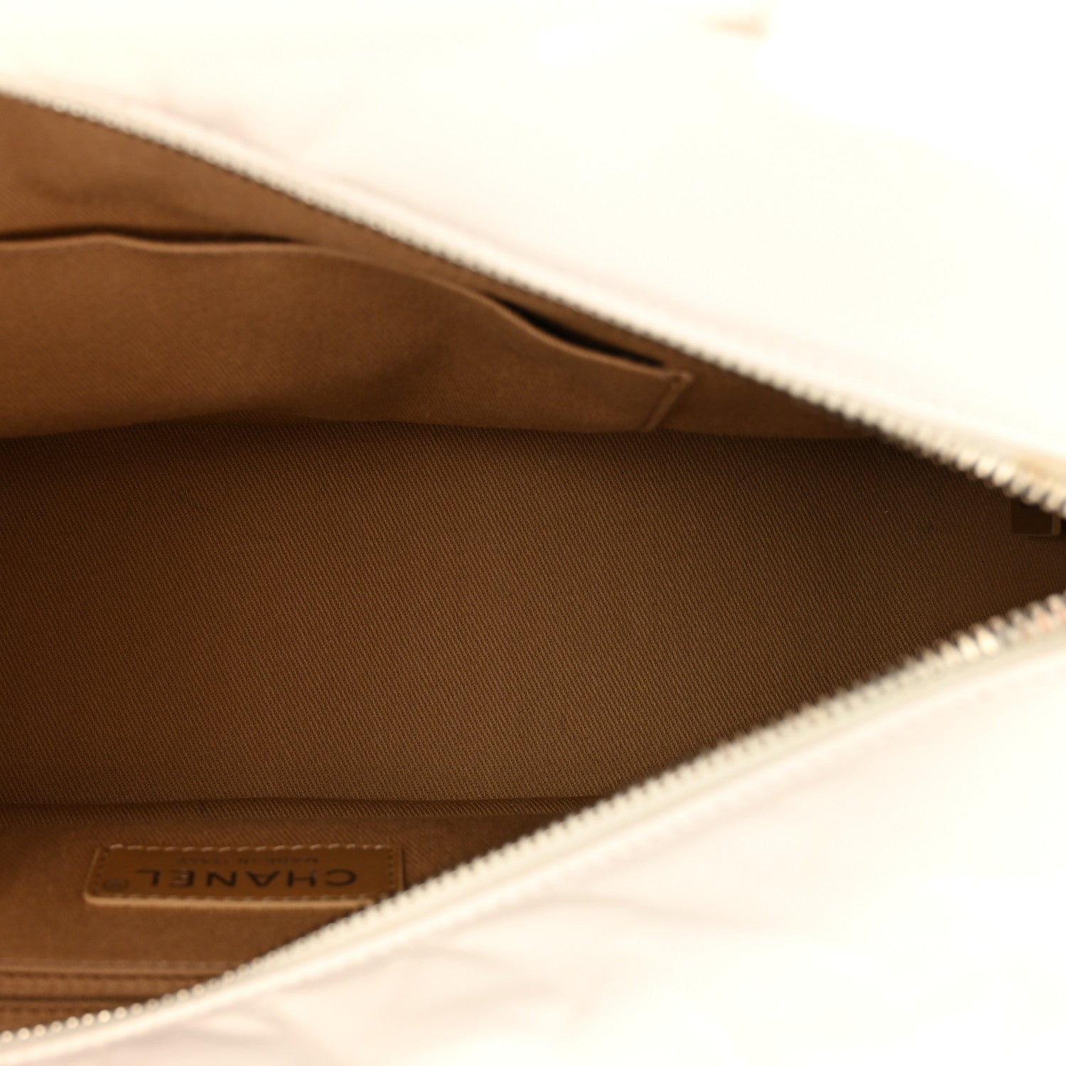 Chanel Aged Calfskin Quilted Small Express Bowling Bag White 5 of 11