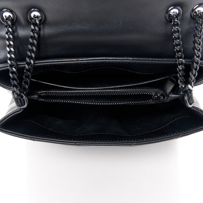 Saint Laurent Calfskin Y Quilted Monogram Monochrome Small Loulou Chain Satchel Black 5 of 12