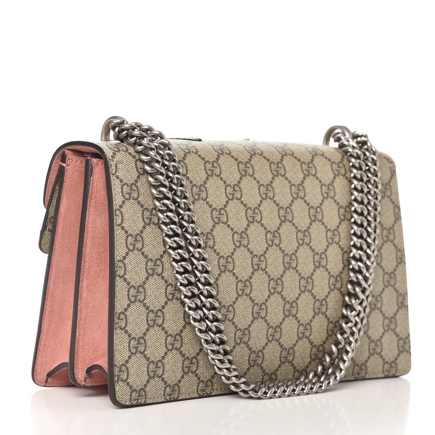 GG Supreme Monogram Dragonfly Embroidered Small Dionysus Shoulder Bag Taupe
