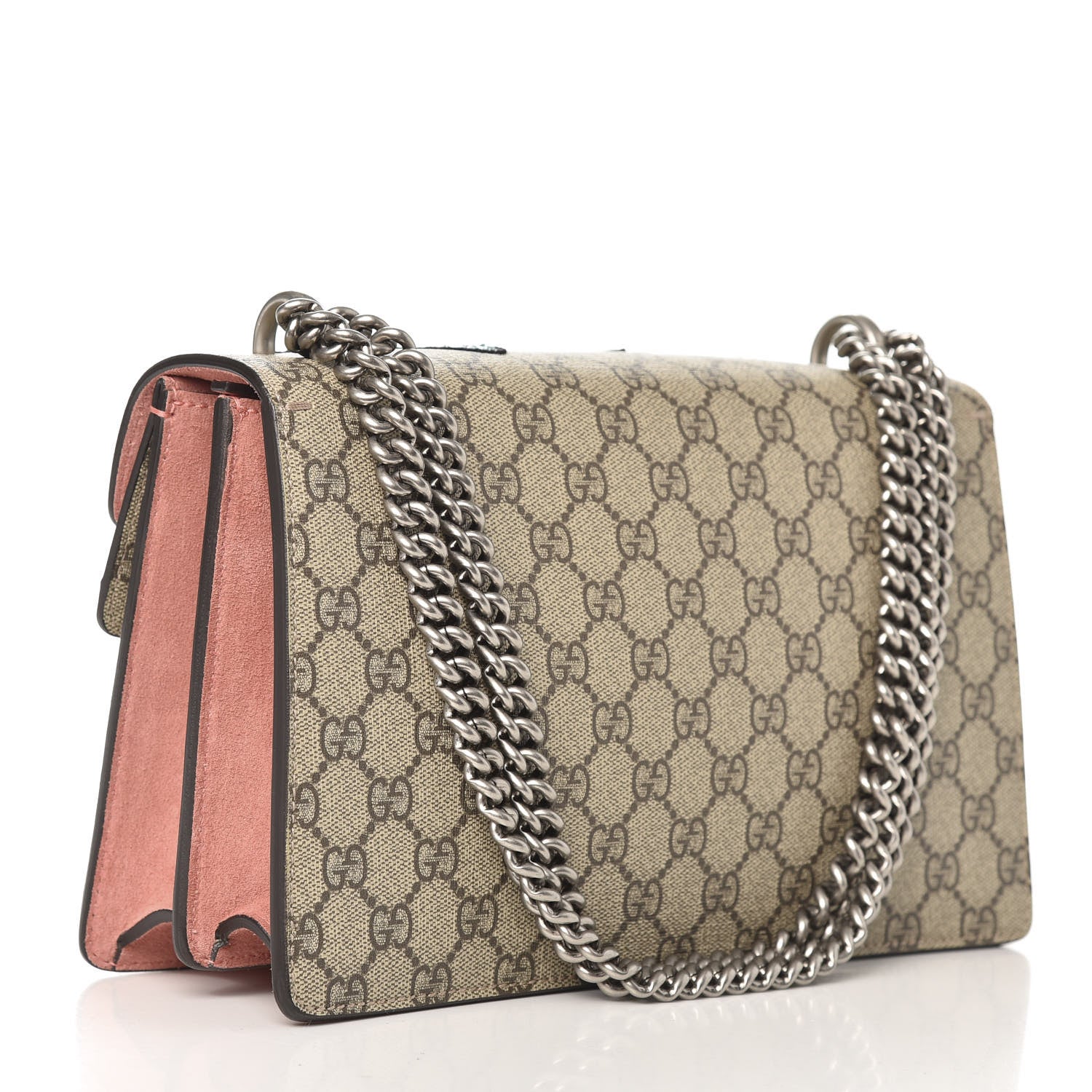 Gucci GG Supreme Monogram Dragonfly Embroidered Small Dionysus Shoulder Bag Taupe 3 of 12