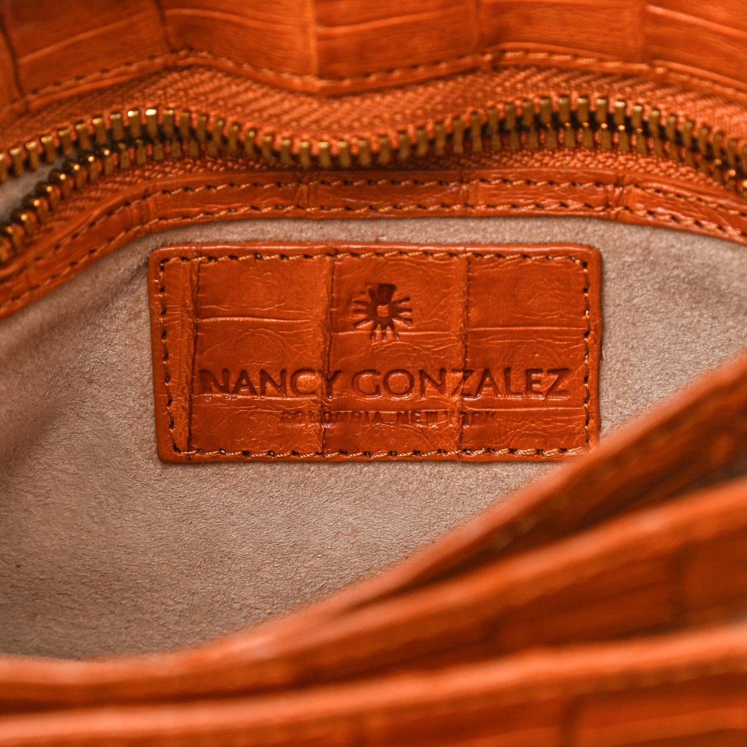 Nancy Gonzalez Crocodile Flap Chain Shoulder Bag Brown 6 of 10