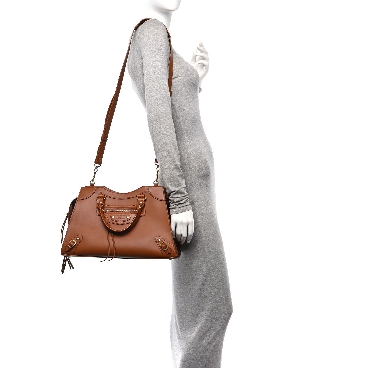 Balenciaga Smooth Calfskin Neo Classic Gold Hardware City Camel 2 of 11