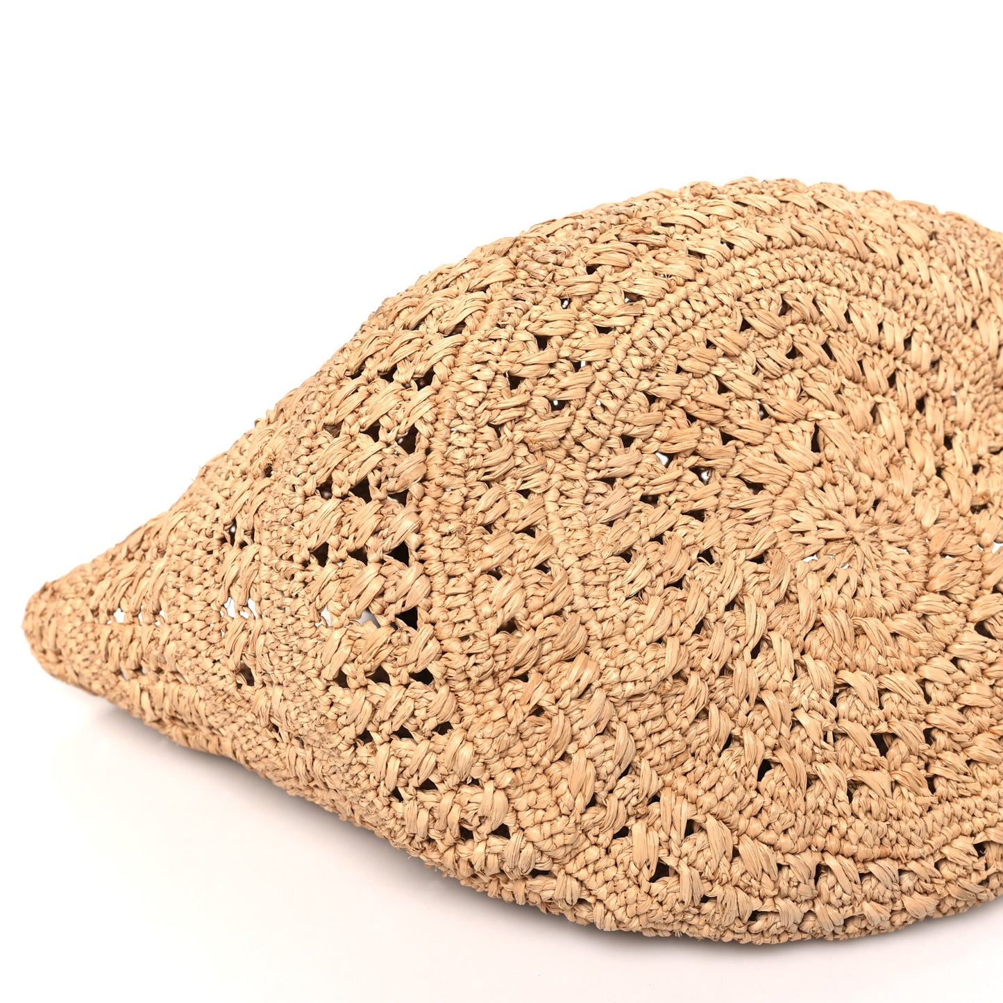Raffia Calfskin Small Panier Tote Naturel
