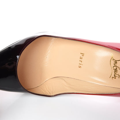 Christian Louboutin Patent Degrade Decollete 100 Pumps 37 Black Red 14 of 15