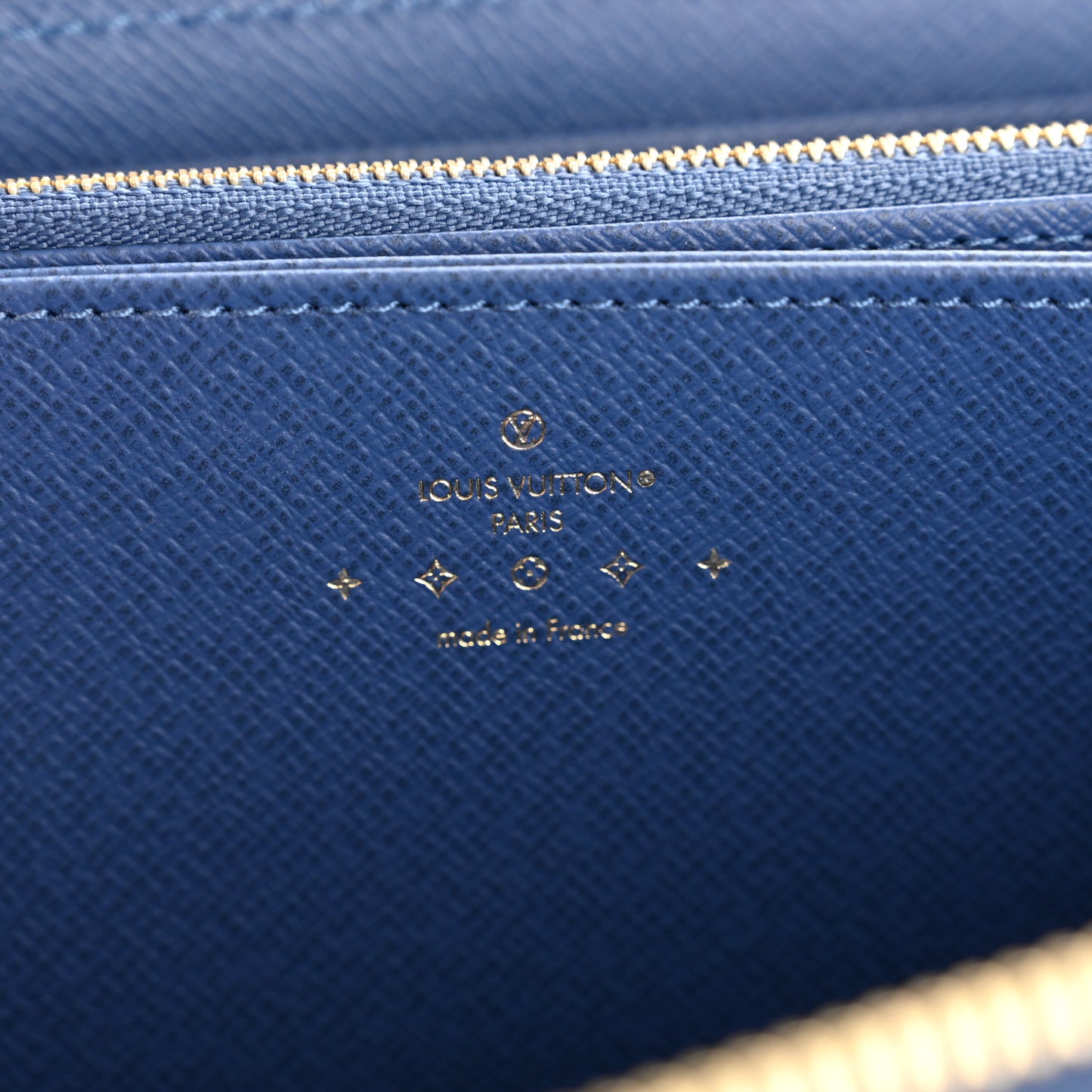 Monogram Denim Zippy Wallet NM Blue