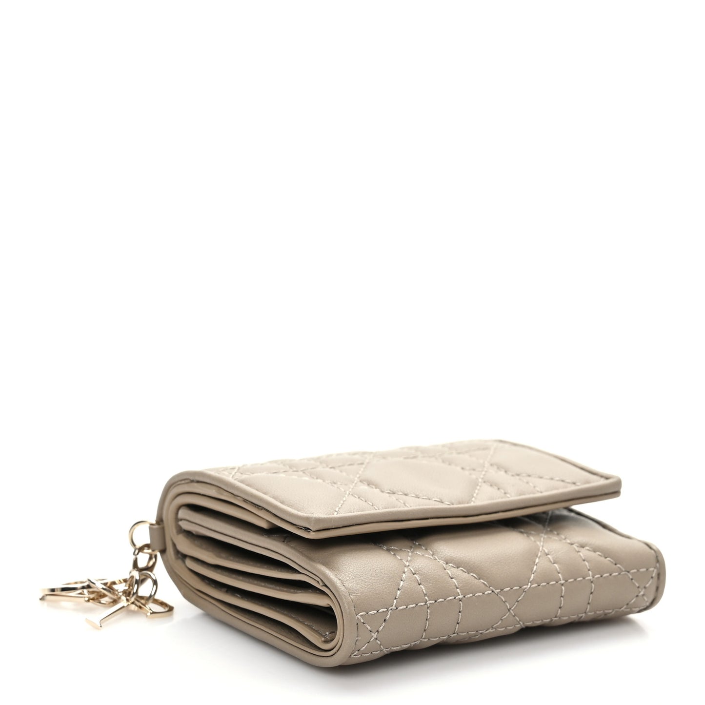 Lambskin Cannage Lady Dior Lotus Wallet