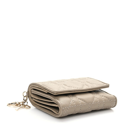 Christian Dior Lambskin Cannage Lady Dior Lotus Wallet 4 of 7
