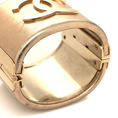 Chanel Metallic Lambskin CC Cuff Gold 8 of 9