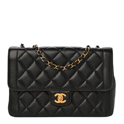 Chanel Lambskin Quilted Medium Single Flap Black 1 of 37