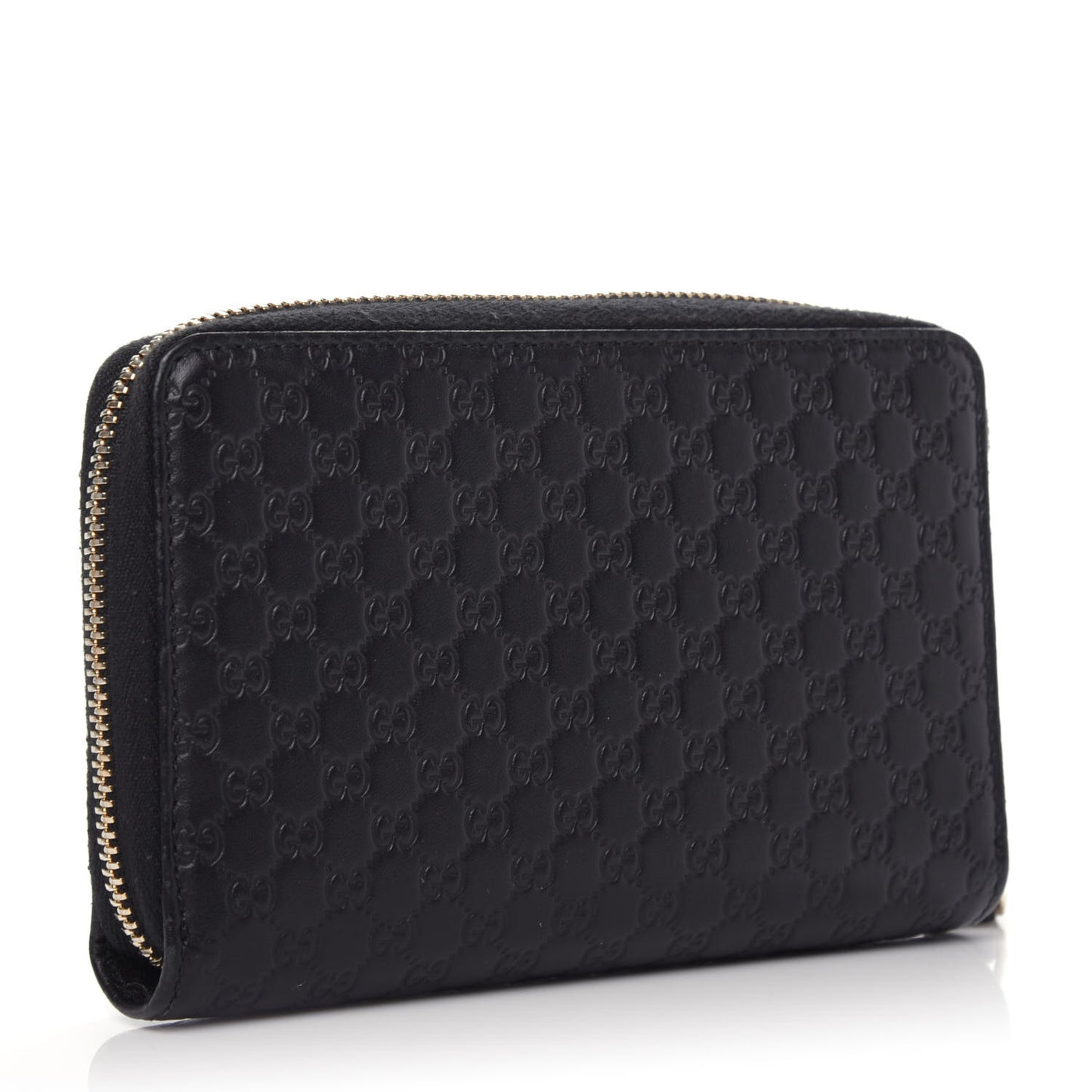 Soft Microguccissima Zip Around Organizer Wallet Black