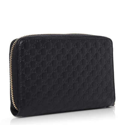 Gucci Soft Microguccissima Zip Around Organizer Wallet Black 3 of 9