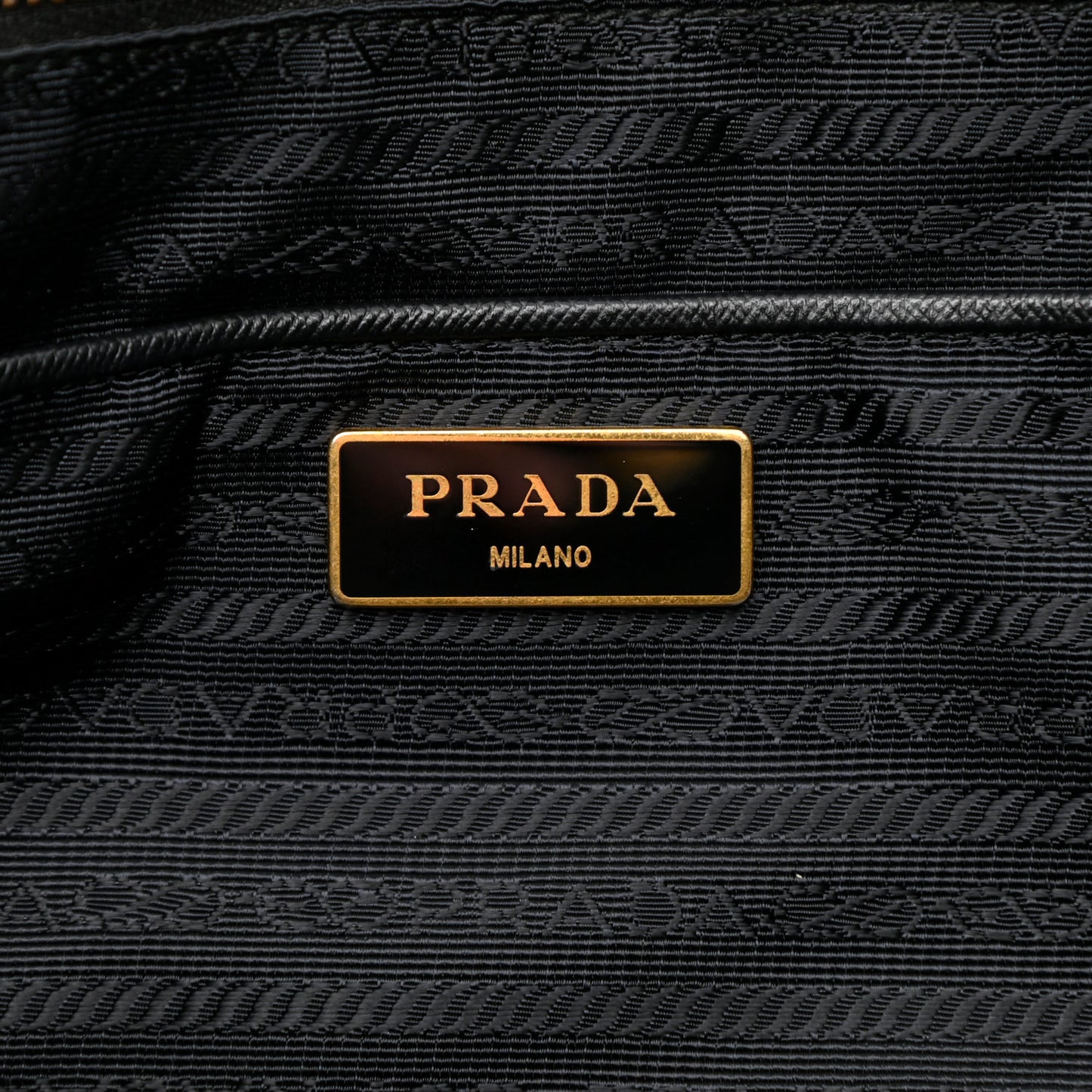 Tessuto Nylon Saffiano Tote Black