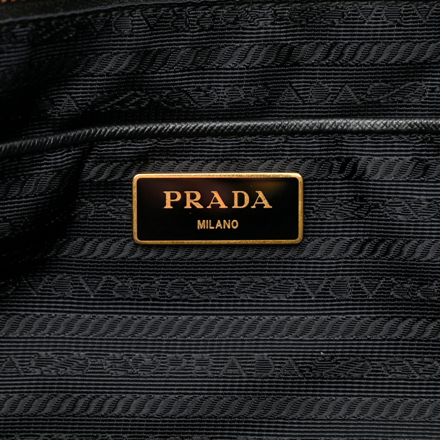 Prada Tessuto Nylon Saffiano Tote Black 6 of 13