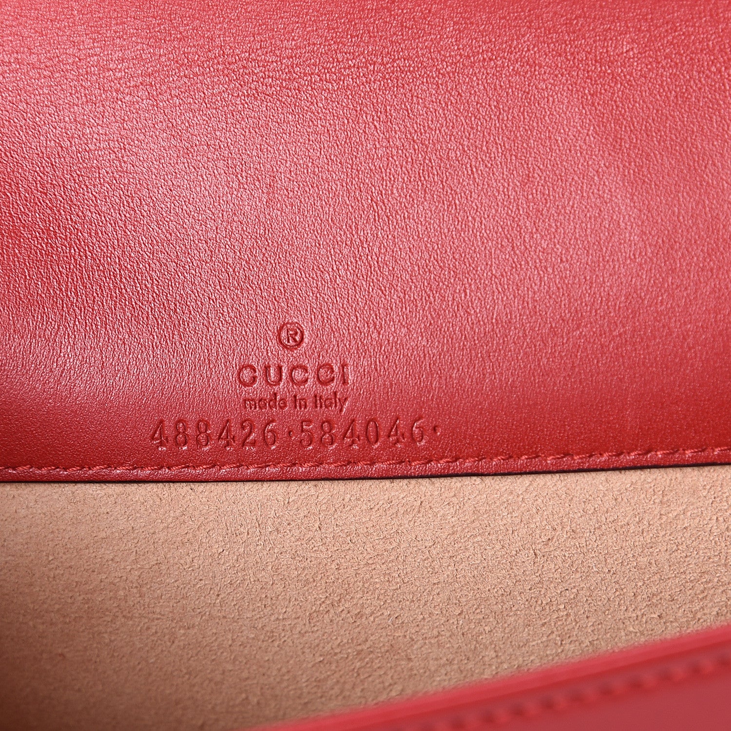 Gucci Calfskin Matelasse GG Marmont Mini Bag Hibiscus Red 5 of 7