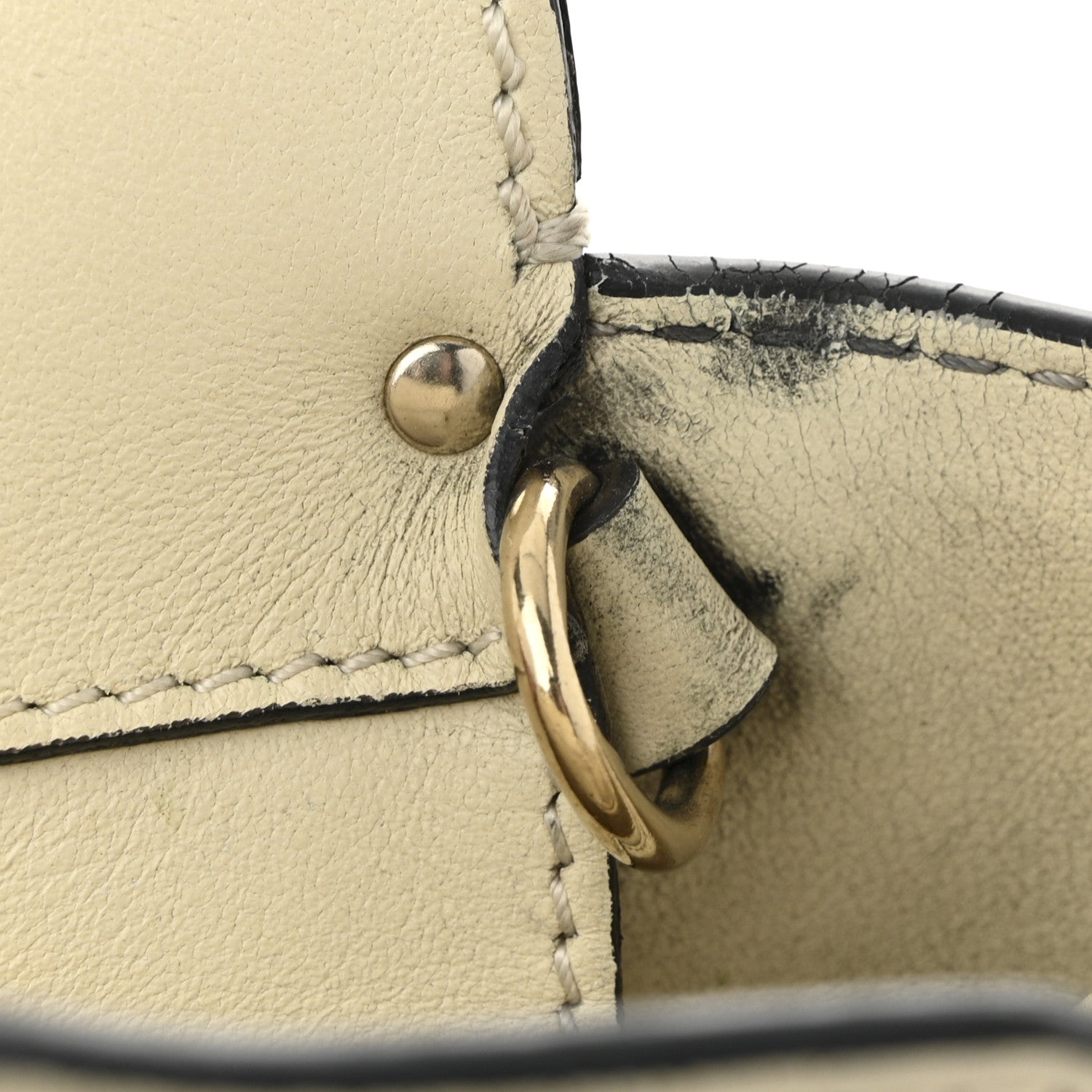 Valentino Garavani Vitello Mini Rockstud Double Handle Tote Ivory 13 of 16