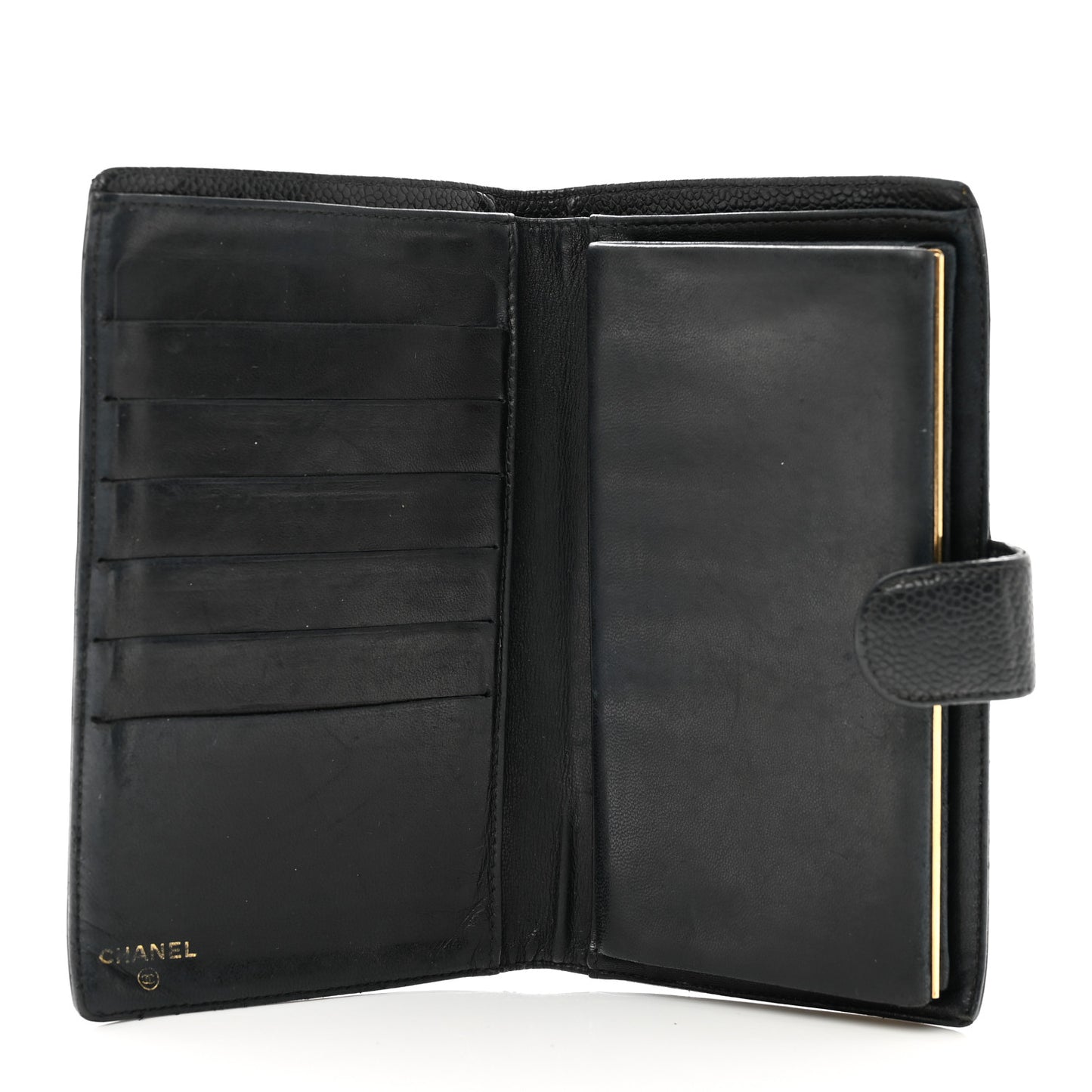 Caviar Timeless CC Zipped Pocket Wallet Black