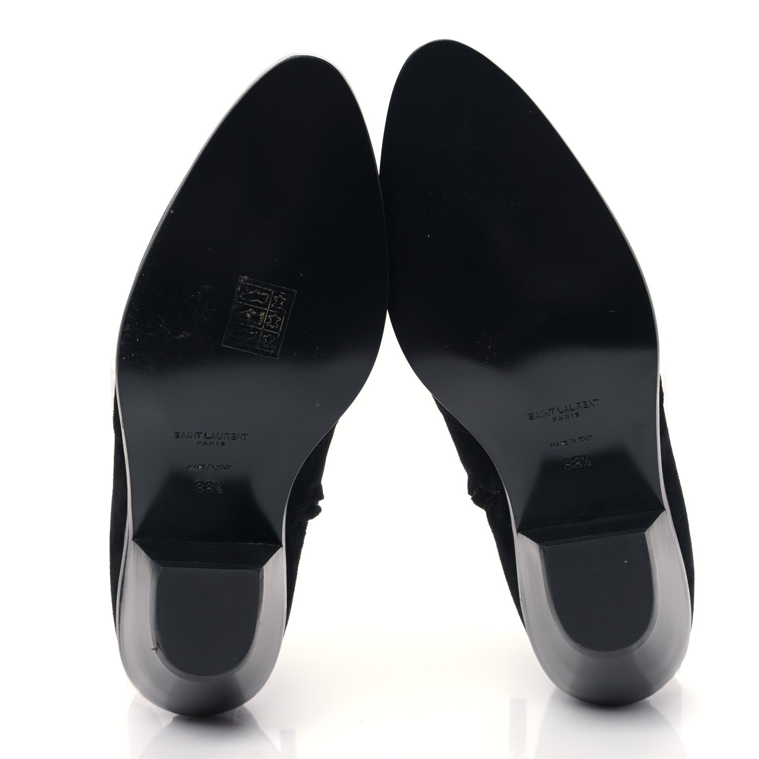 Saint Laurent Suede Chelsea Boots 38.5 Black 5 of 9