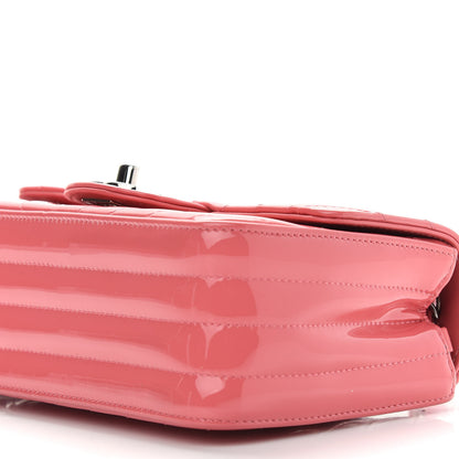 Chanel Patent Calfskin Chevron Quilted Mini Rectangular Flap Pink 9 of 9