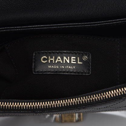 Chanel Shiny Calfskin Goatskin Quilted Small Coco Curve Messenger Flap Black 6 of 8