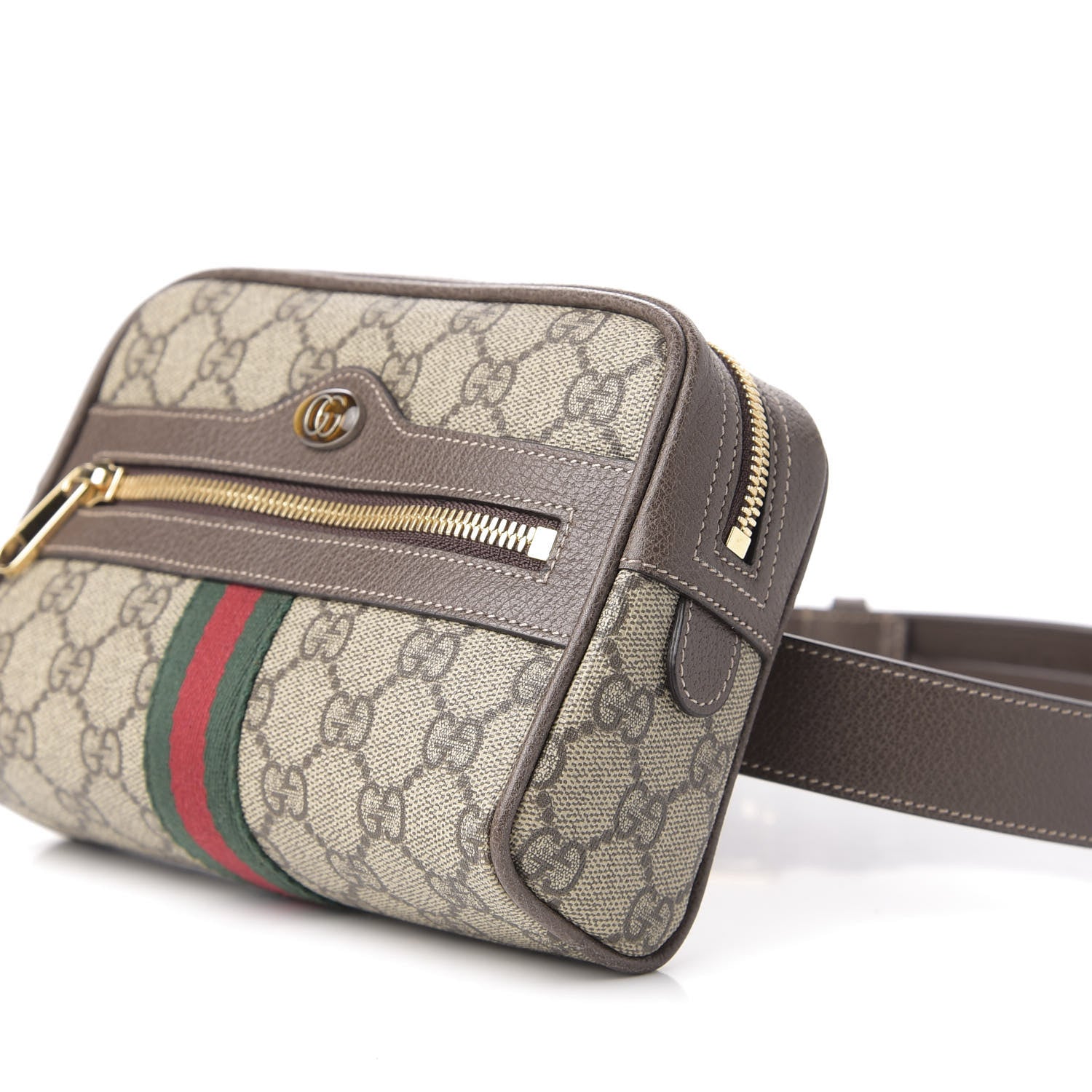 Gucci GG Supreme Monogram Web Small Ophidia Belt Bag 85 34 Dark Brown 9 of 10