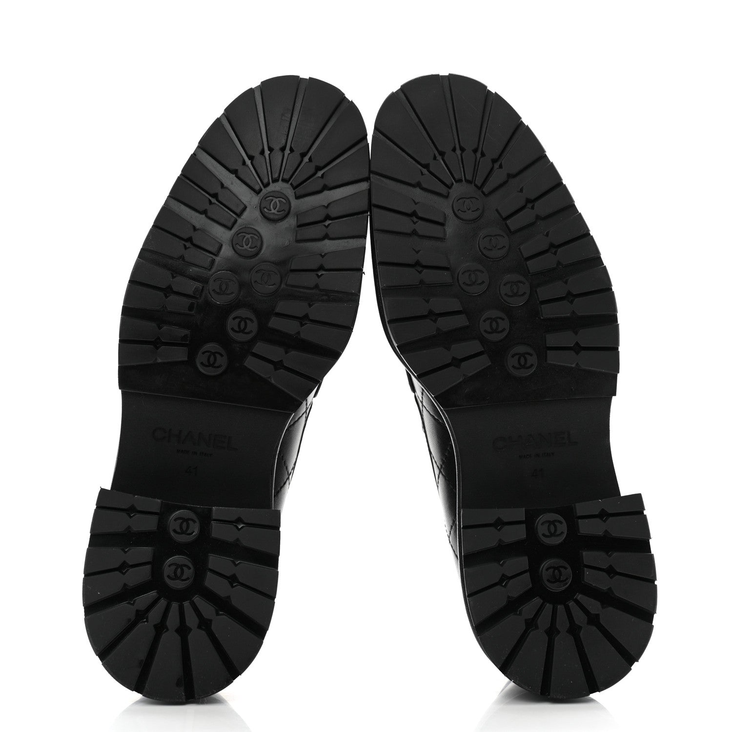 Chanel Calfskin Quilted CC Mocassin Loafers 41 Black 5 of 12