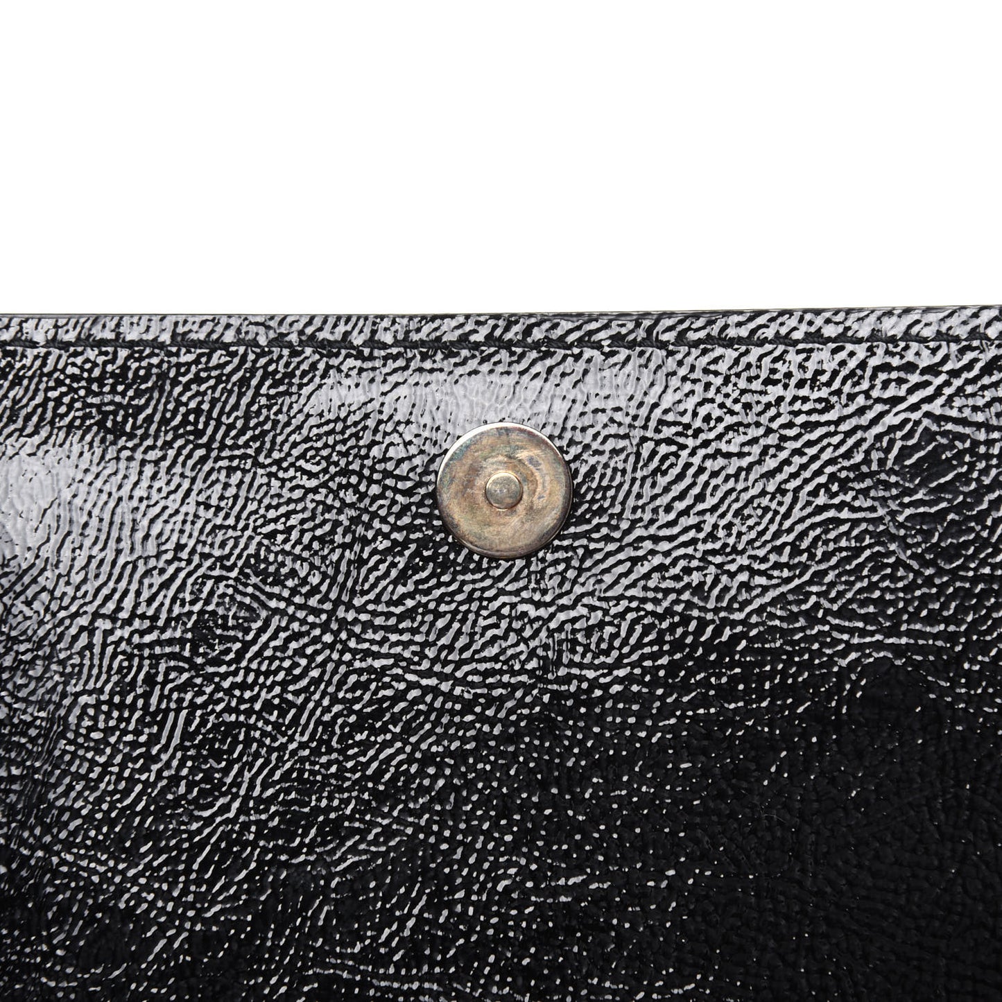 Textured Patent Monogram Belle De Jour Clutch Black
