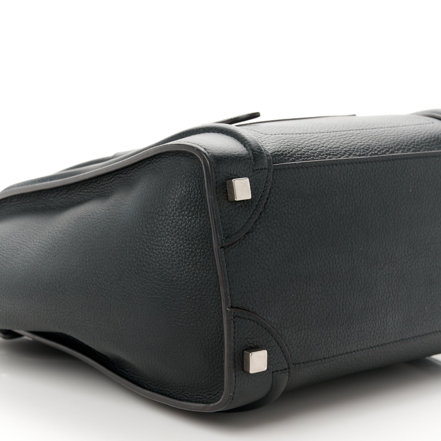Celine Drummed Calfskin Micro Luggage Black 9 of 10