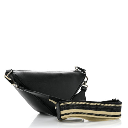 Prada Saffiano Cuir Triangle Logo Embossed Triangle Shoulder Bag Black 3 of 10