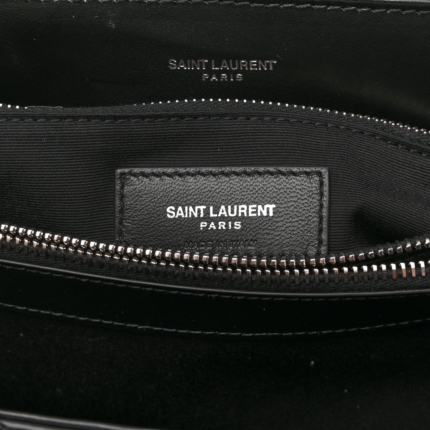 Calfskin Y Quilted Monogram Medium Loulou Chain Satchel Black