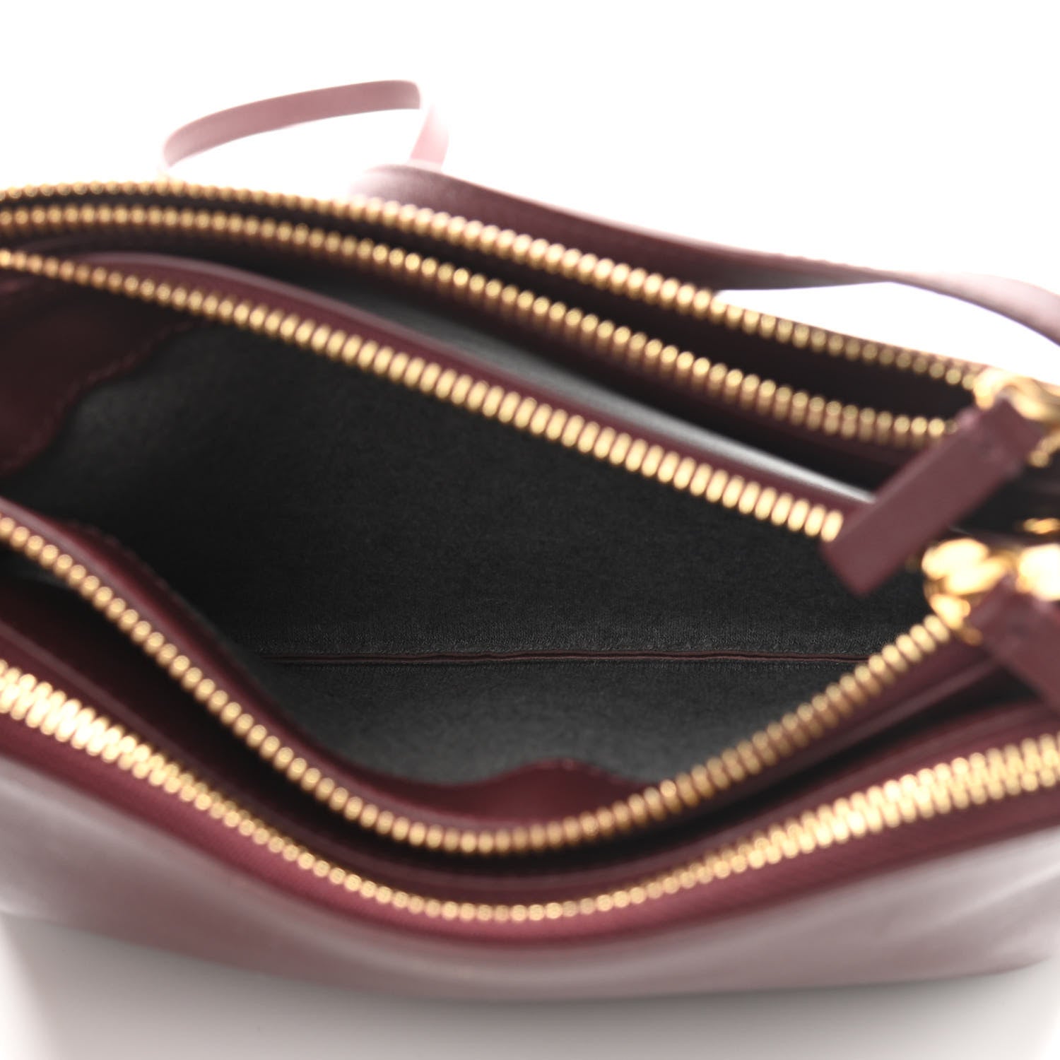 Celine Smooth Lambskin Small Trio Crossbody Bag Burgundy 6 of 14