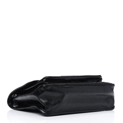 Saint Laurent Crinkled Calfskin Matelasse Monogram Medium Niki Chain Satchel Black 3 of 11