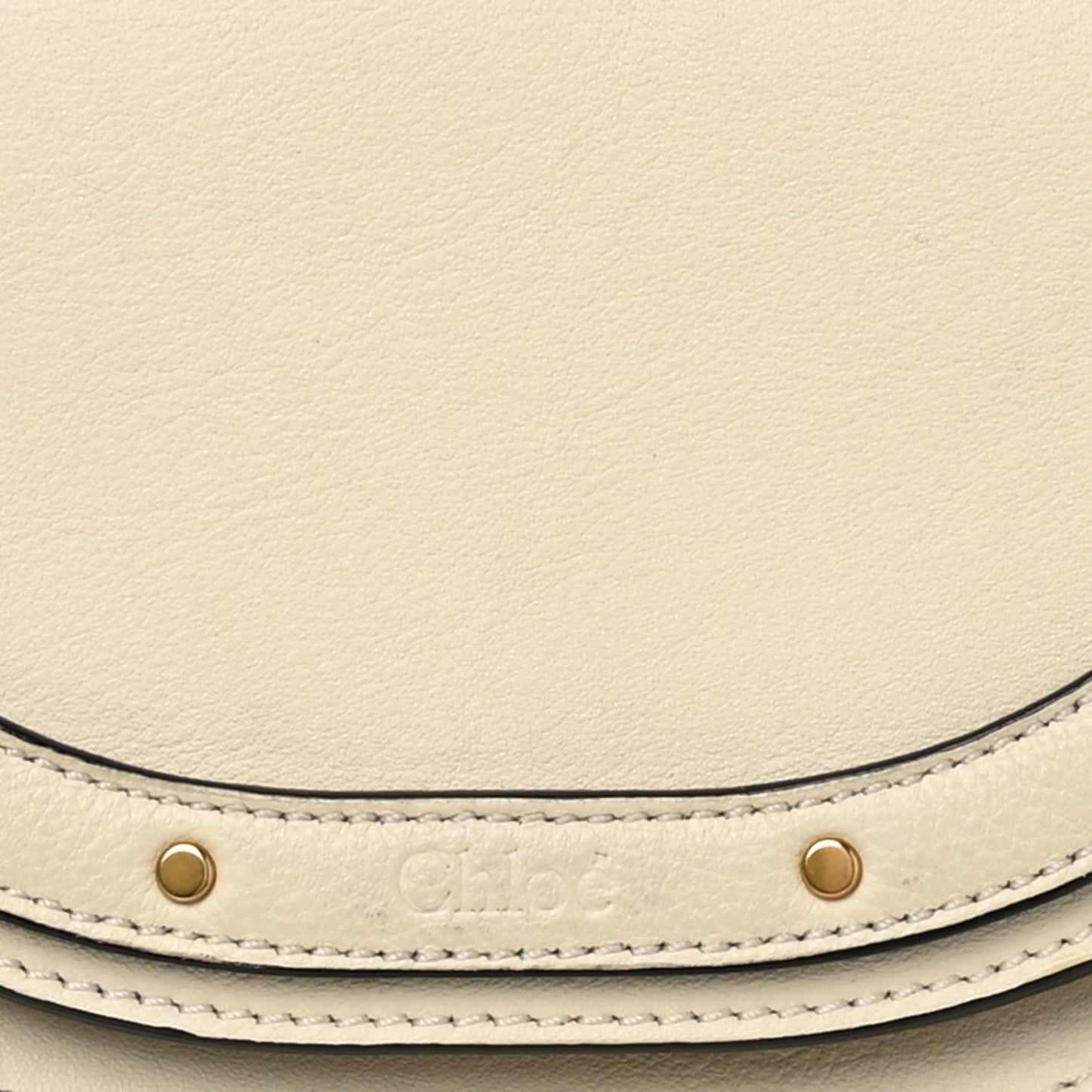 Calfskin Small Nile Bracelet Minaudiere Bag Off White