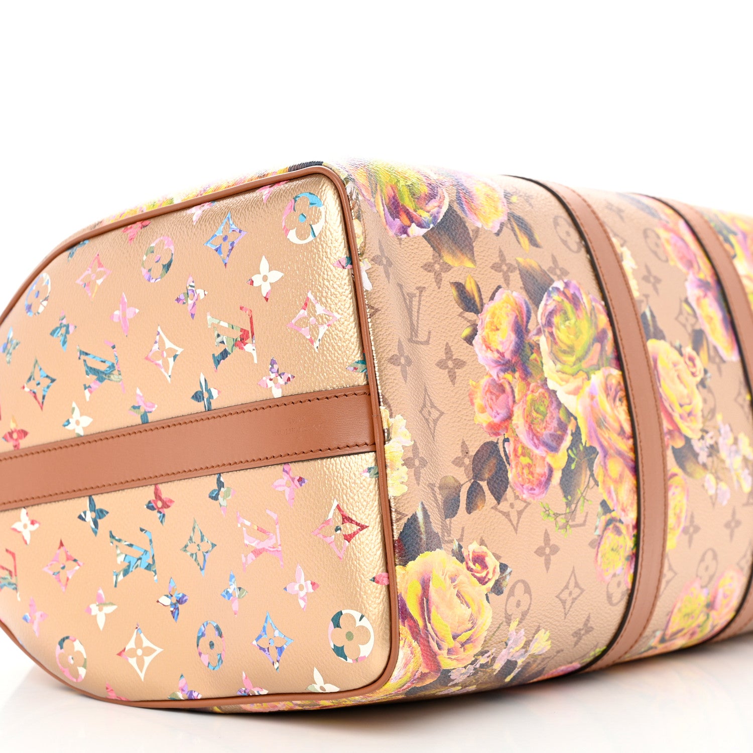Louis Vuitton Metallic Monogram LV Garden Keepall Bandouliere 45 Gold 7 of 8