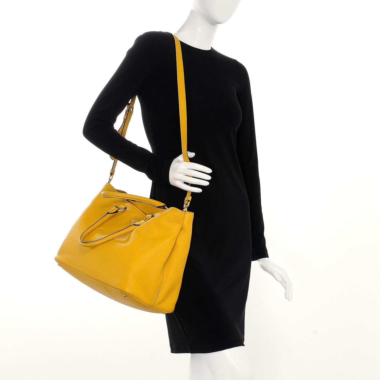 Prada Vitello Daino Tote Mimosa 3 of 11
