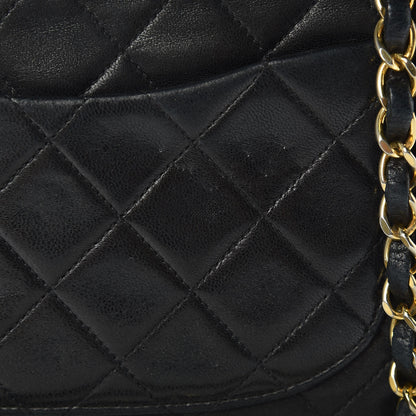 Chanel Lambskin Quilted Medium Double Flap Black 16 of 18