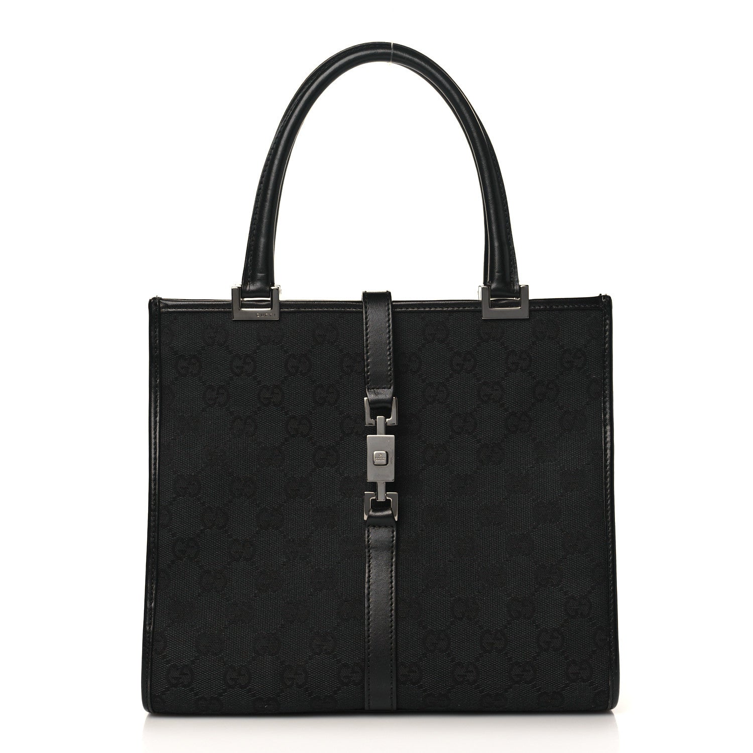 Gucci Monogram Bardot Bag Black 1 of 8