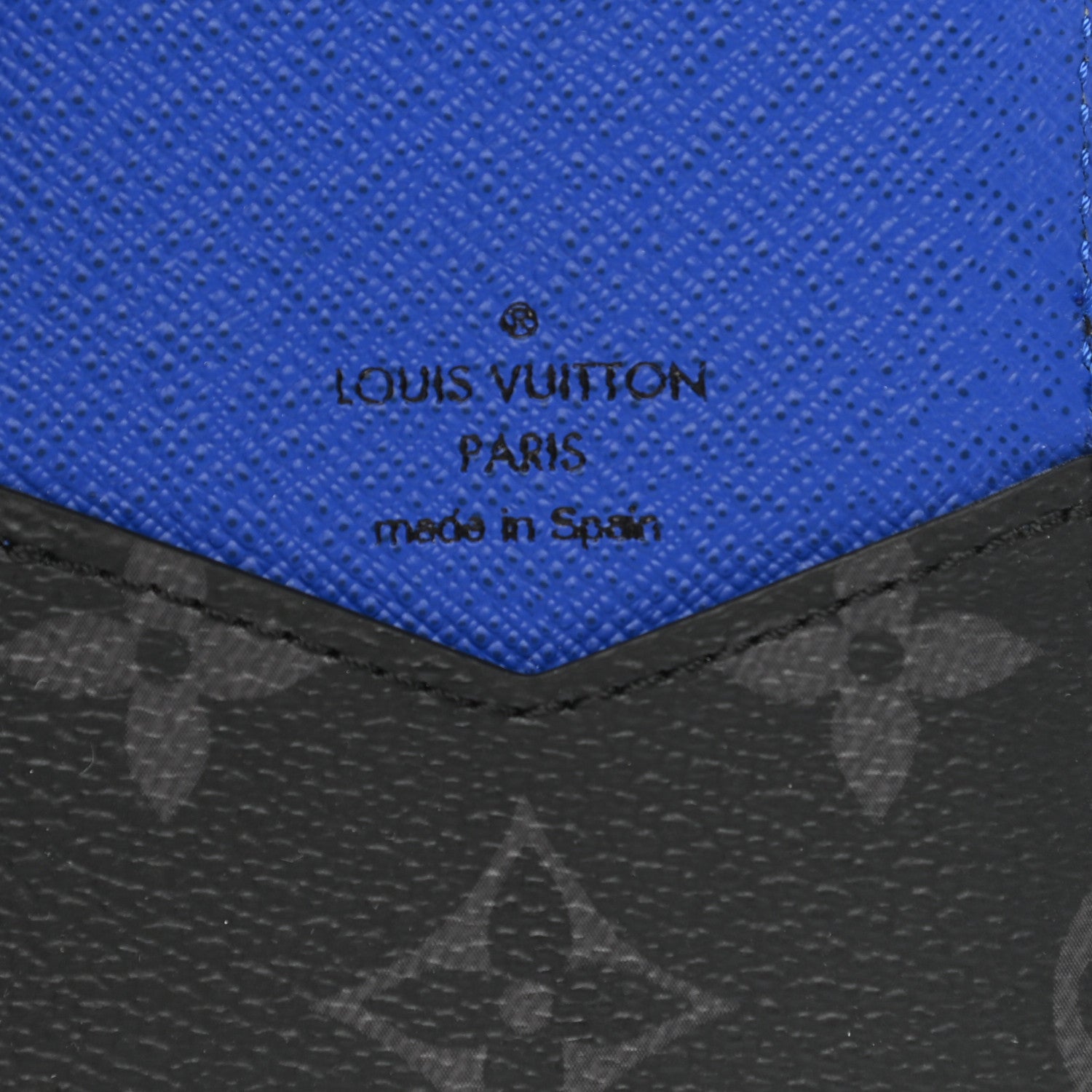 Louis Vuitton Epi Monogram Eclipse Pocket Organizer Black Blue 6 of 8