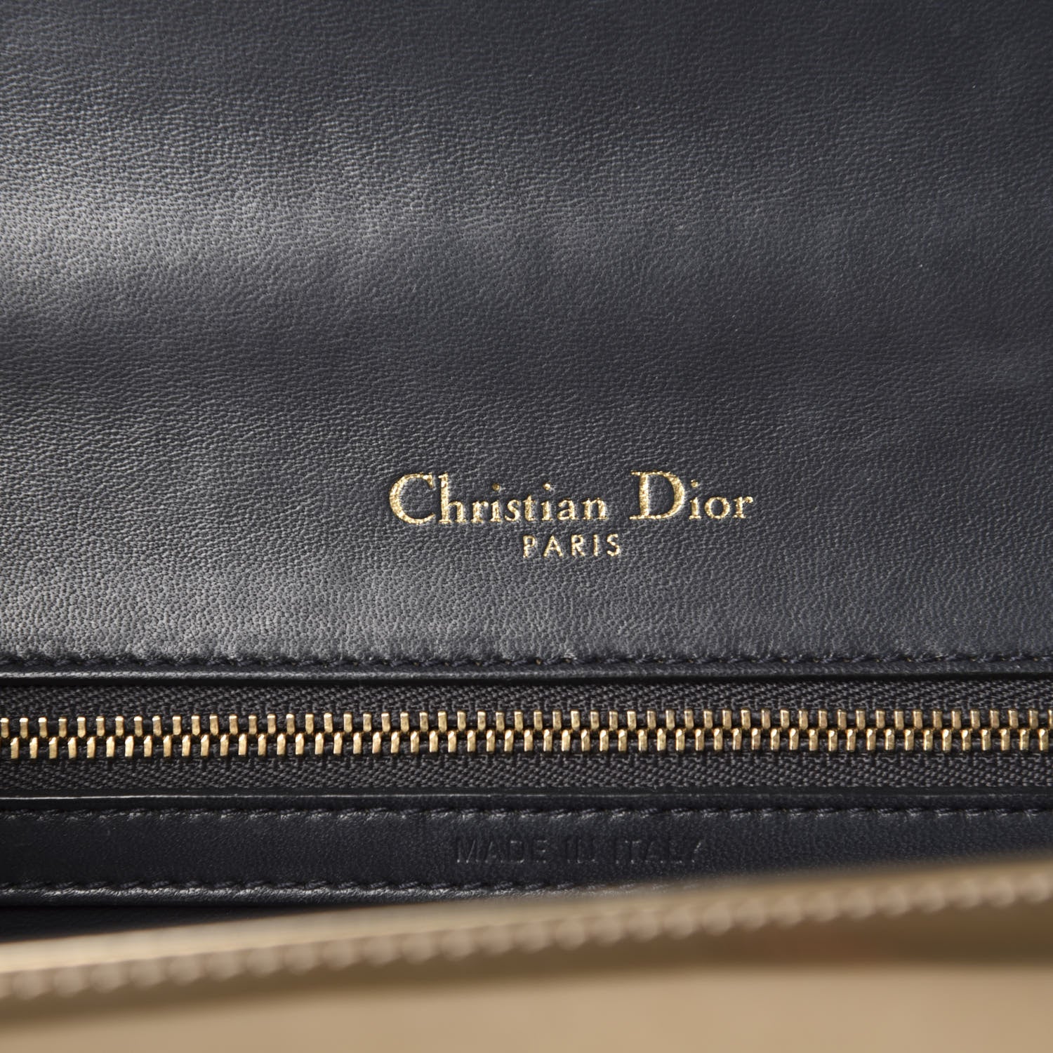 Christian Dior Metallic Patent Micro-Cannage Medium Diorama Flap Bag Gold 8 of 9