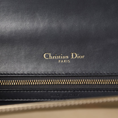 Christian Dior Metallic Patent Micro-Cannage Medium Diorama Flap Bag Gold 8 of 9
