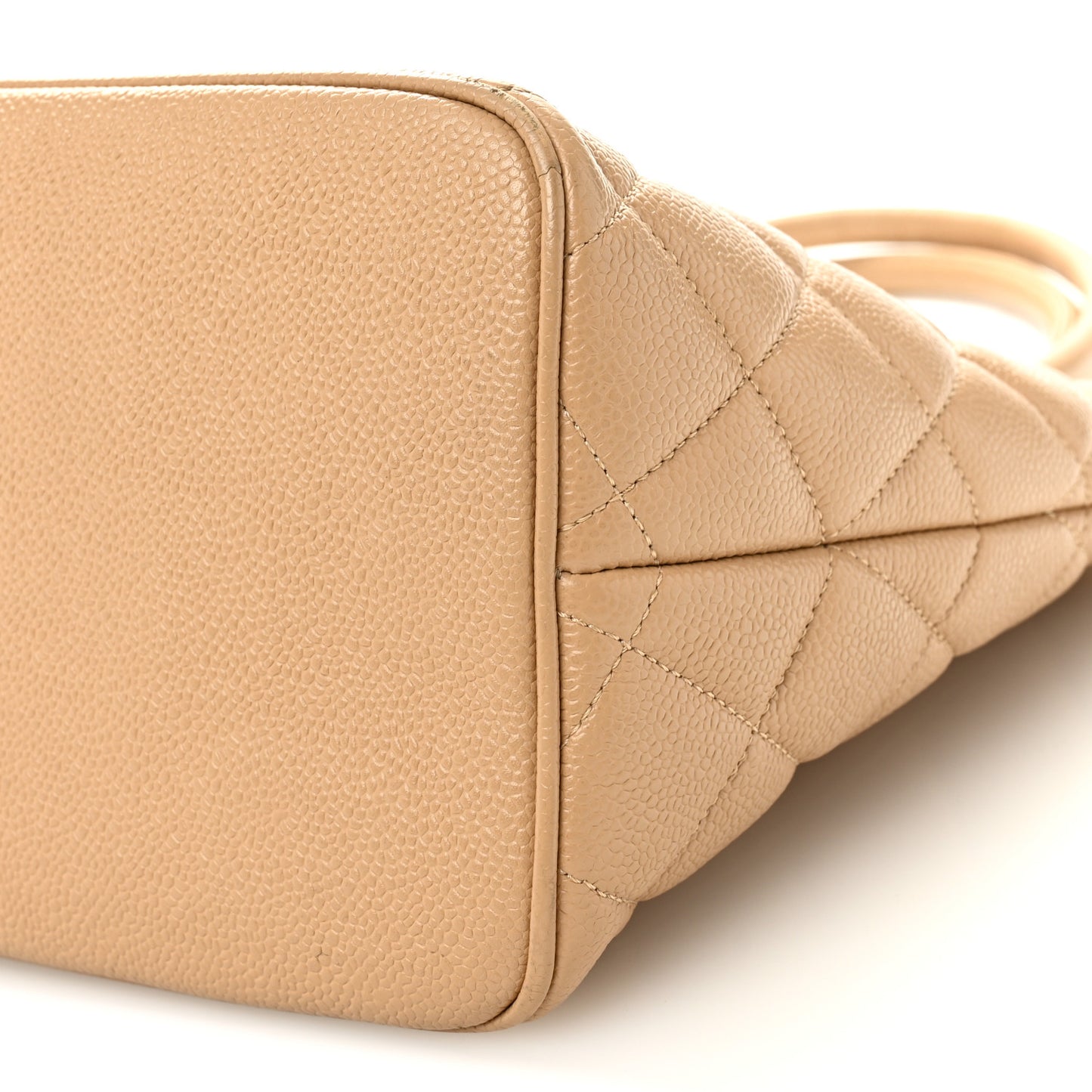Caviar Quilted Medallion Tote Beige