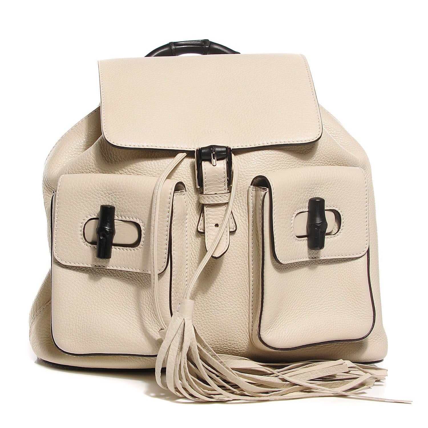 Gucci Calfskin Bamboo Medium Backpack Off White 1 of 7