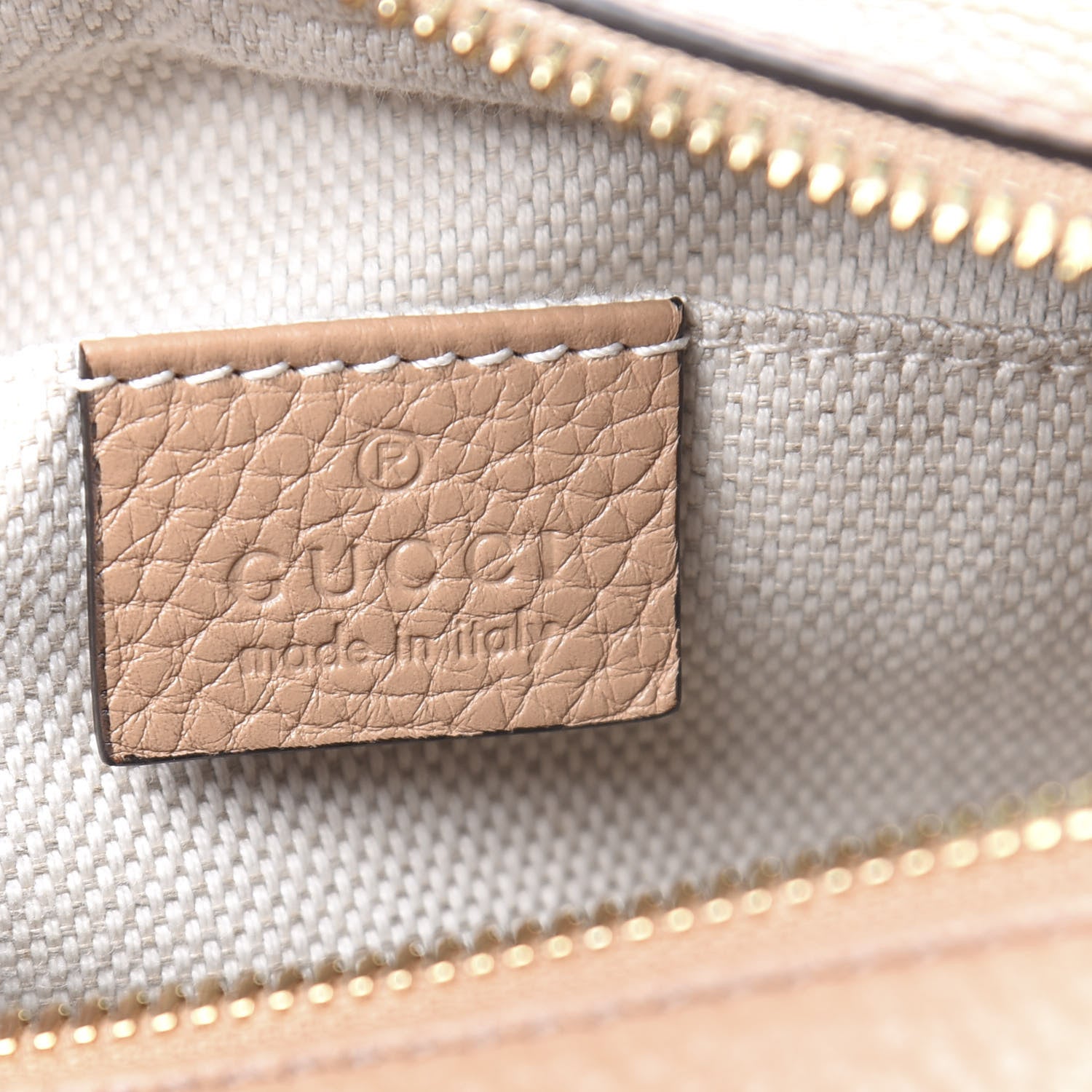 Gucci Pebbled Calfskin Small Soho Disco Bag Camelia 6 of 11