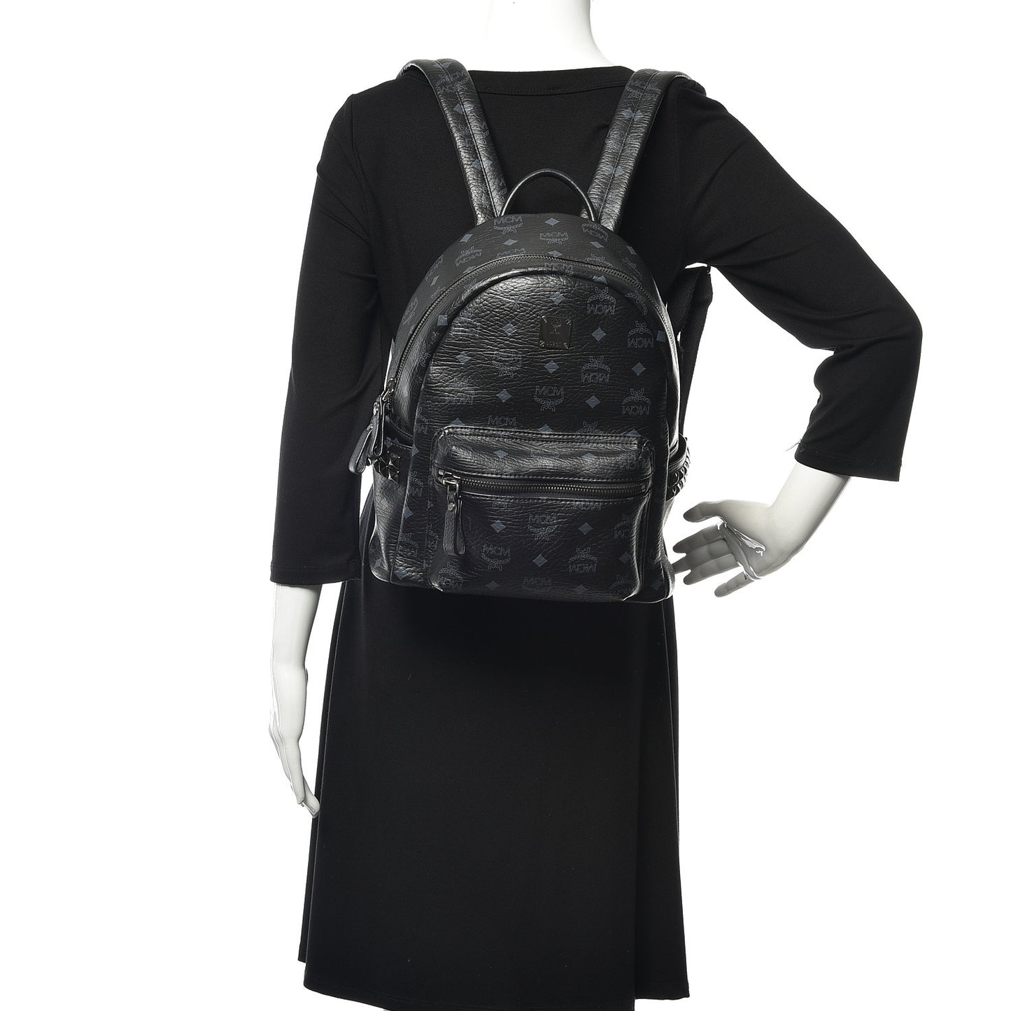 Visetos Small Side Stud Stark Backpack Black