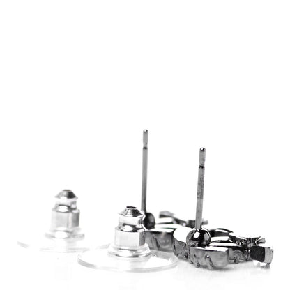 Chanel Crystal CC Earrings Silver 3 of 4