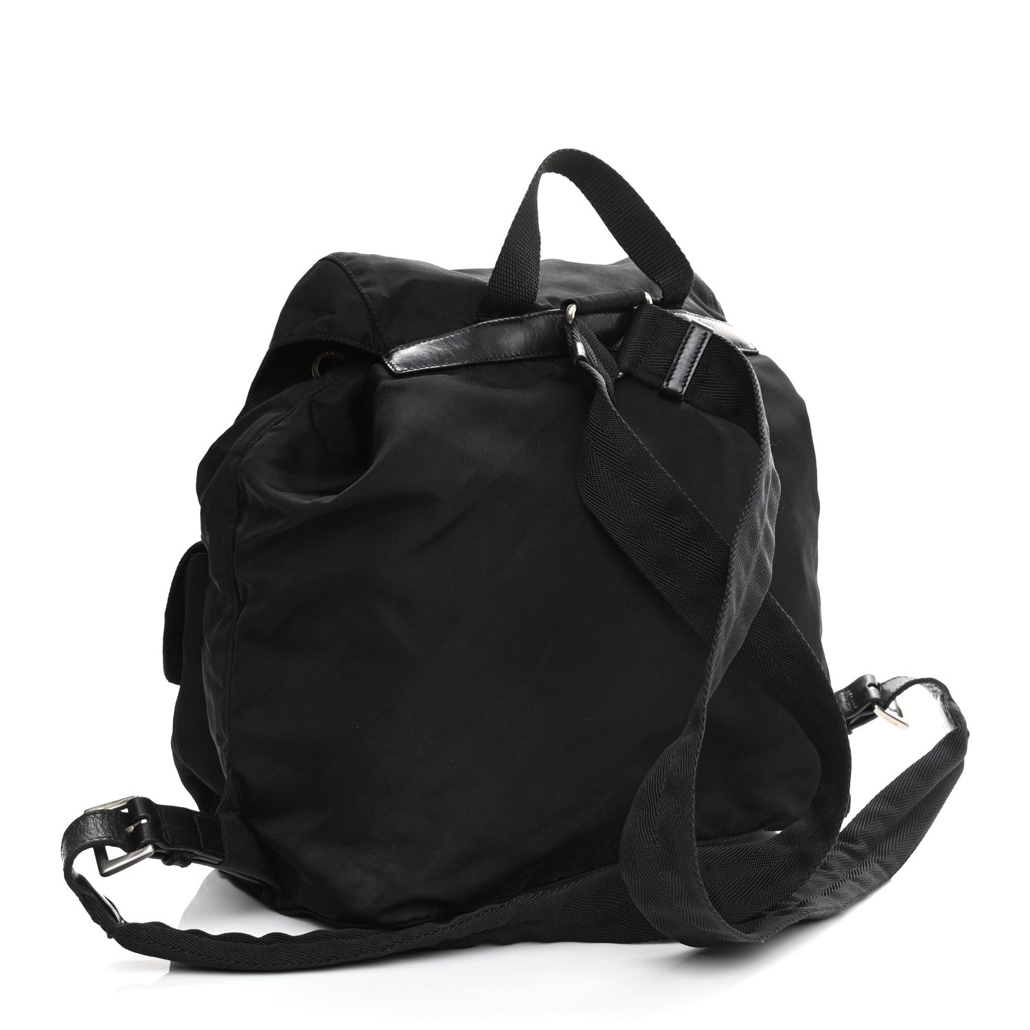 Prada Tessuto Nylon Saffiano Medium Backpack Black 2 of 20